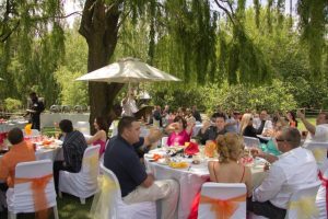 Wedding reception in the gardens